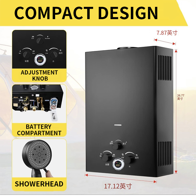 Outdoor Camping Water Heater - Aquecedor de Água a Gás Instantâneo