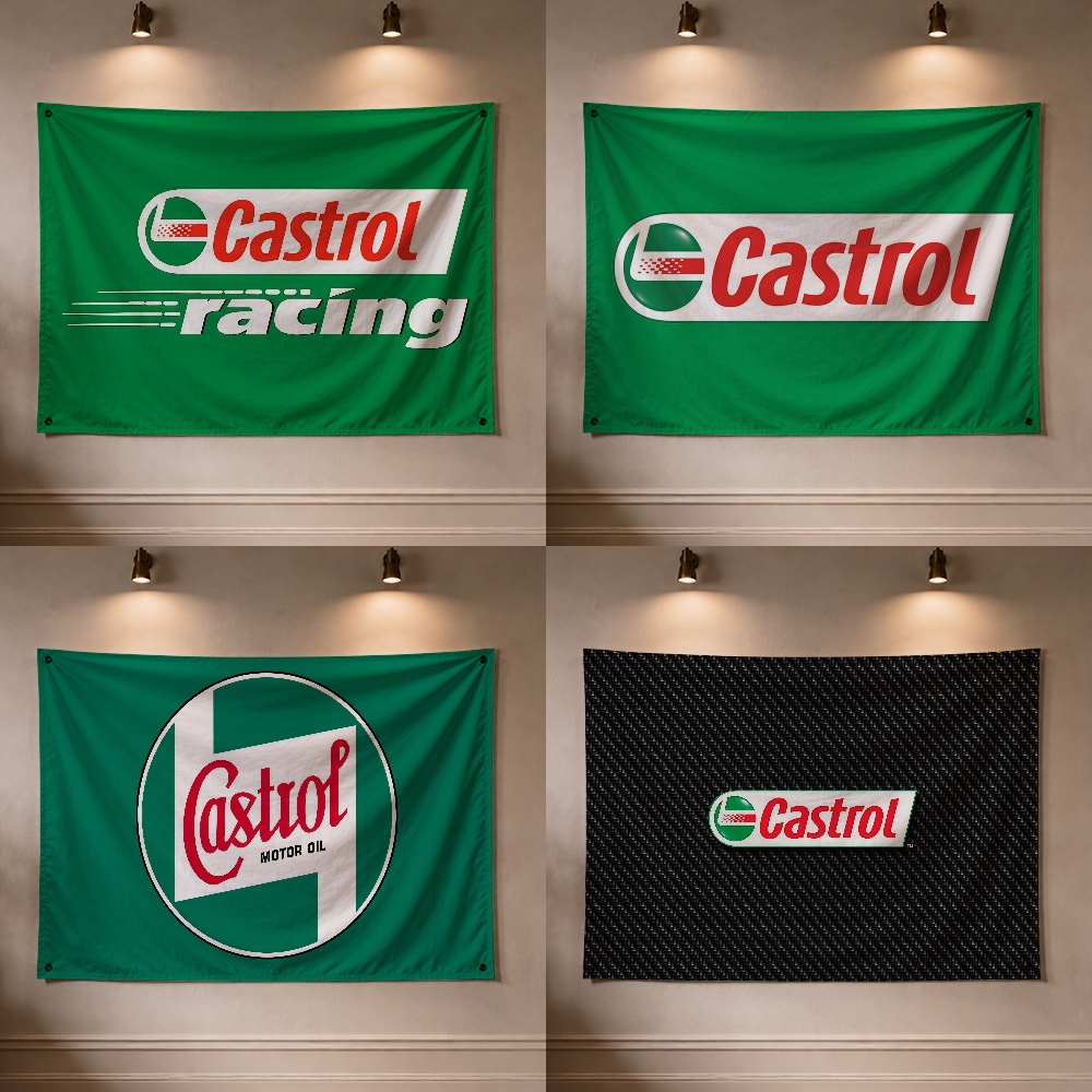 Outdoor Camping Brands - Bandeira Decorativa da Marca C-Castrol Moto