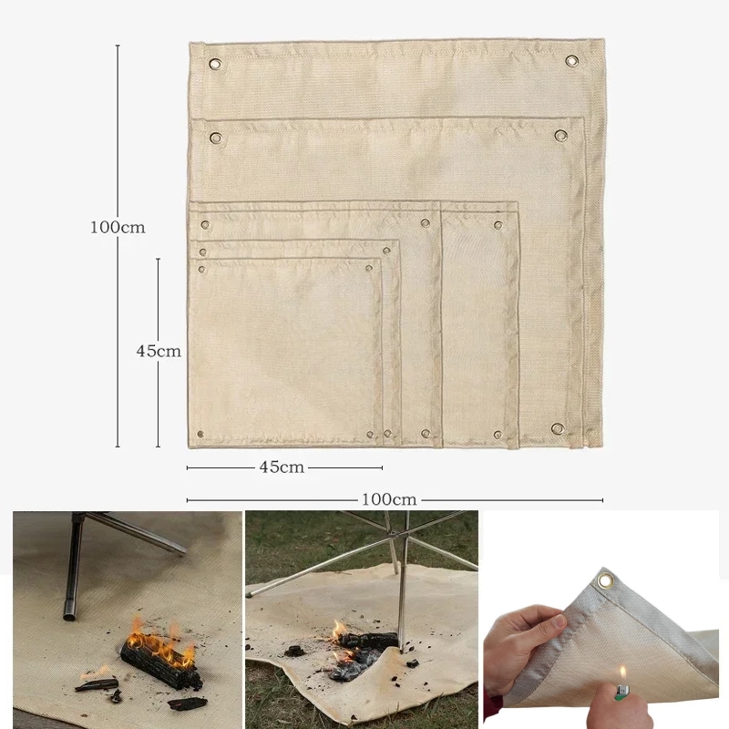 Outdoor Camping Fire Pit - Tapete à Prova de Fogo para