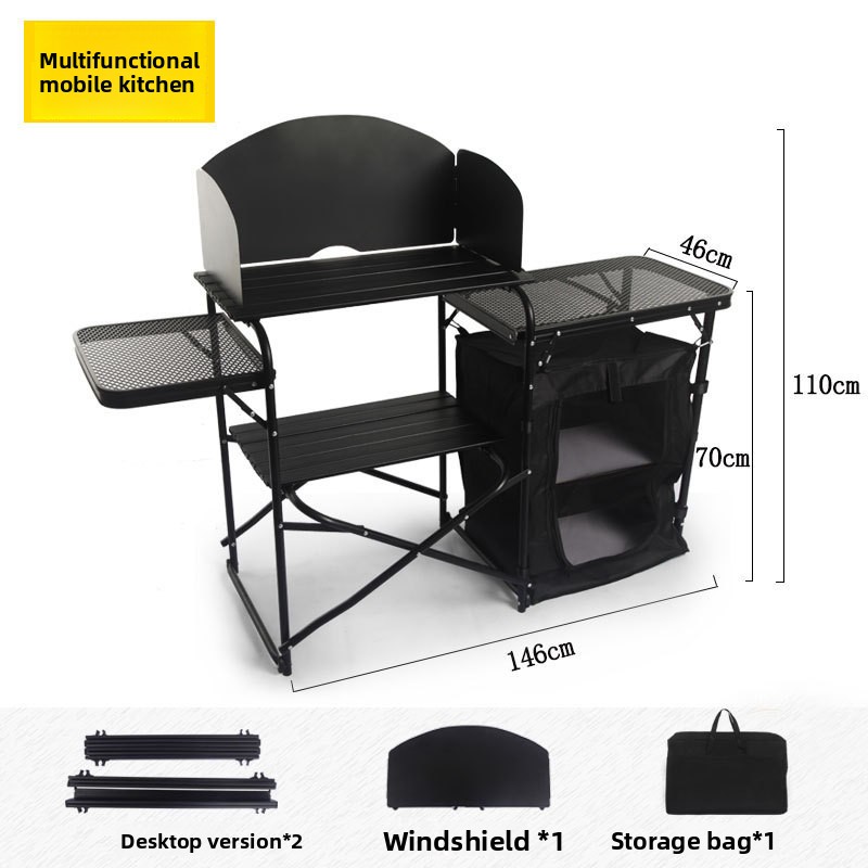 Outdoor Camping Table With Storage - Mesa de Camping Multifuncional ao Ar
