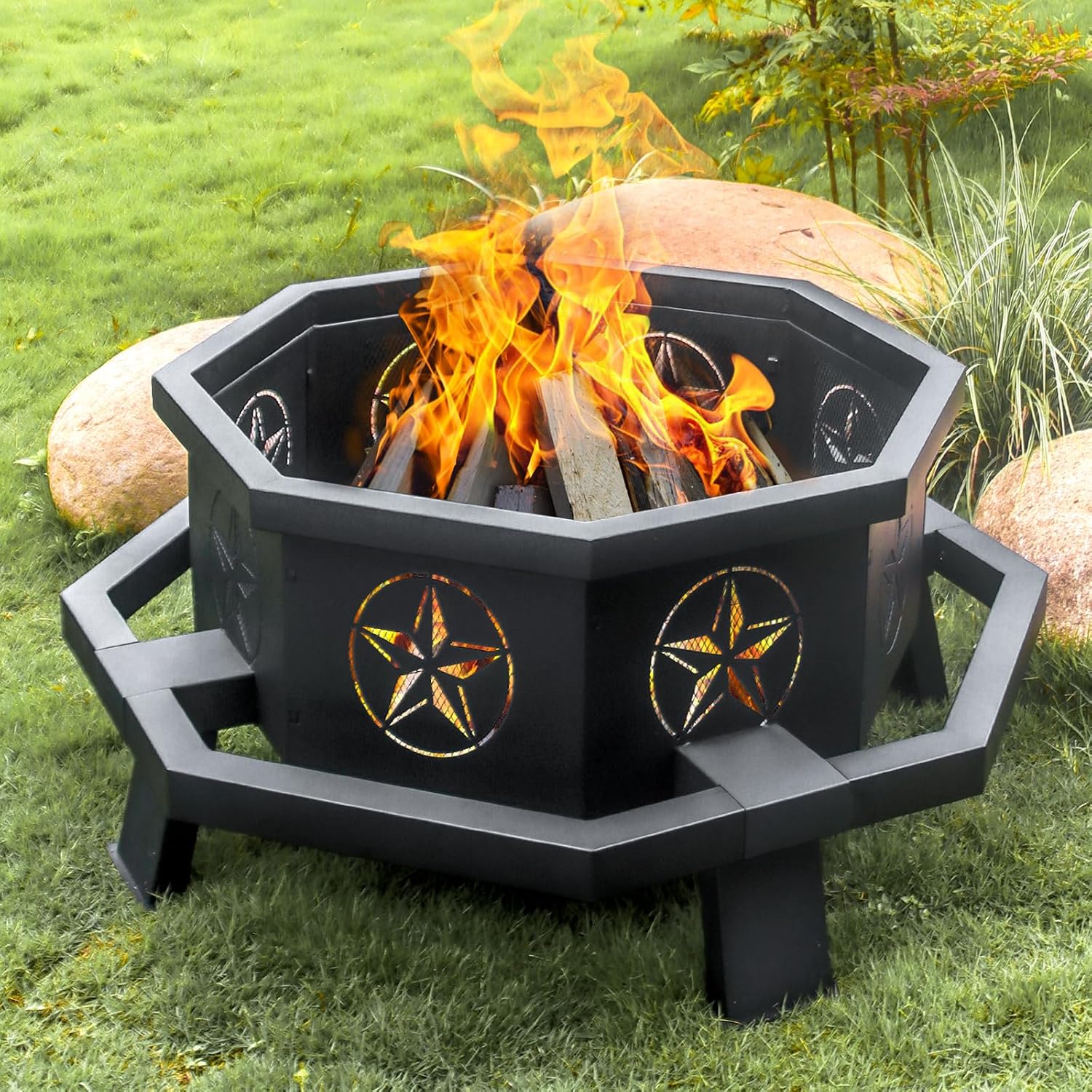 Outdoor Camping Fireplace - Lareira Externa com Pá para Fogo,
