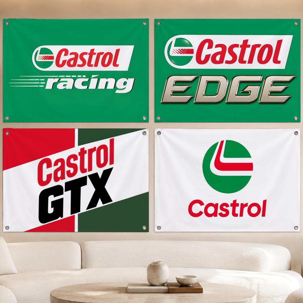 Outdoor Camping Brands - Bandeira de Marca Automotiva C-Castrol, Tapeçaria