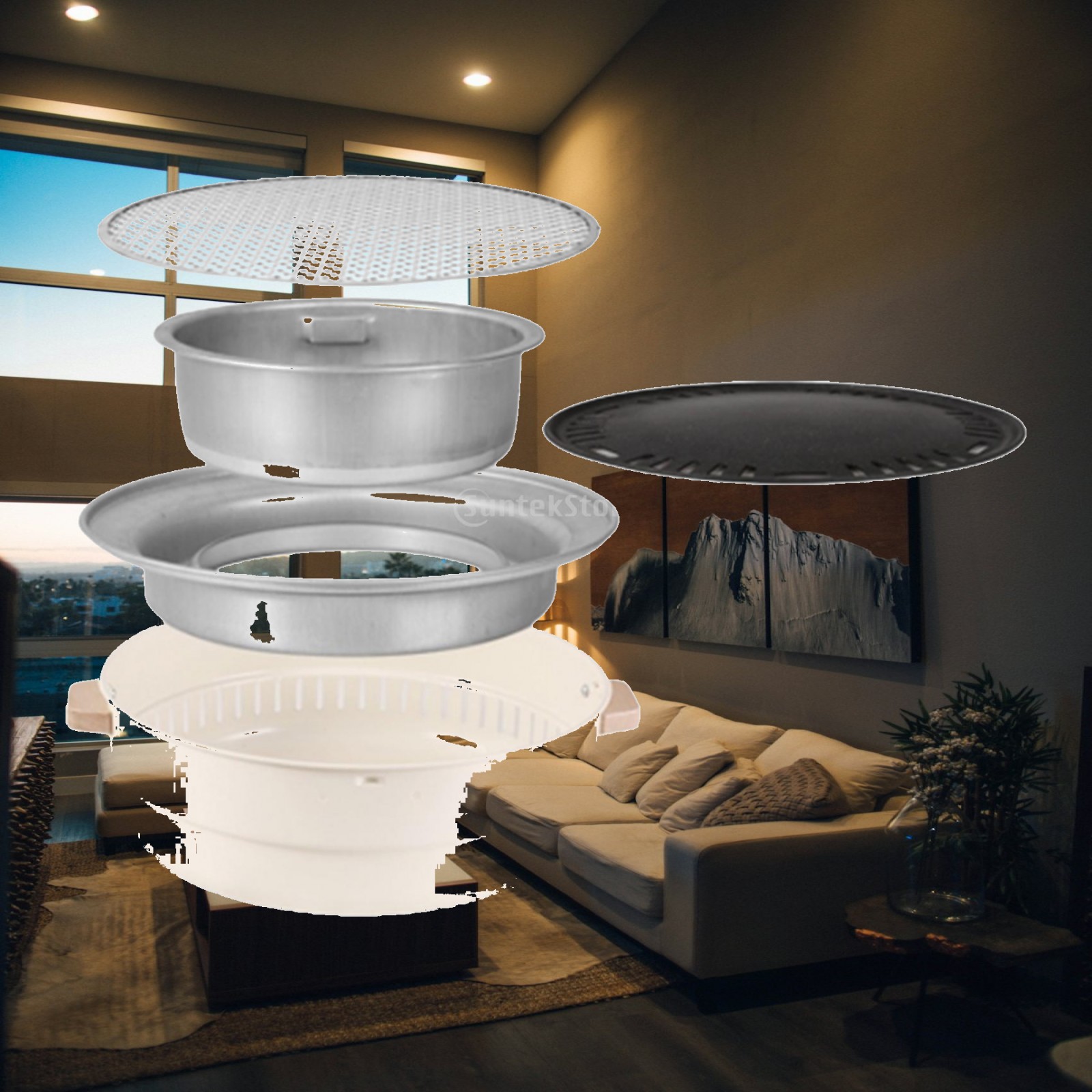 Outdoor Camping Fire Pit - Churrasqueira a Carvão Compacta para Camping,