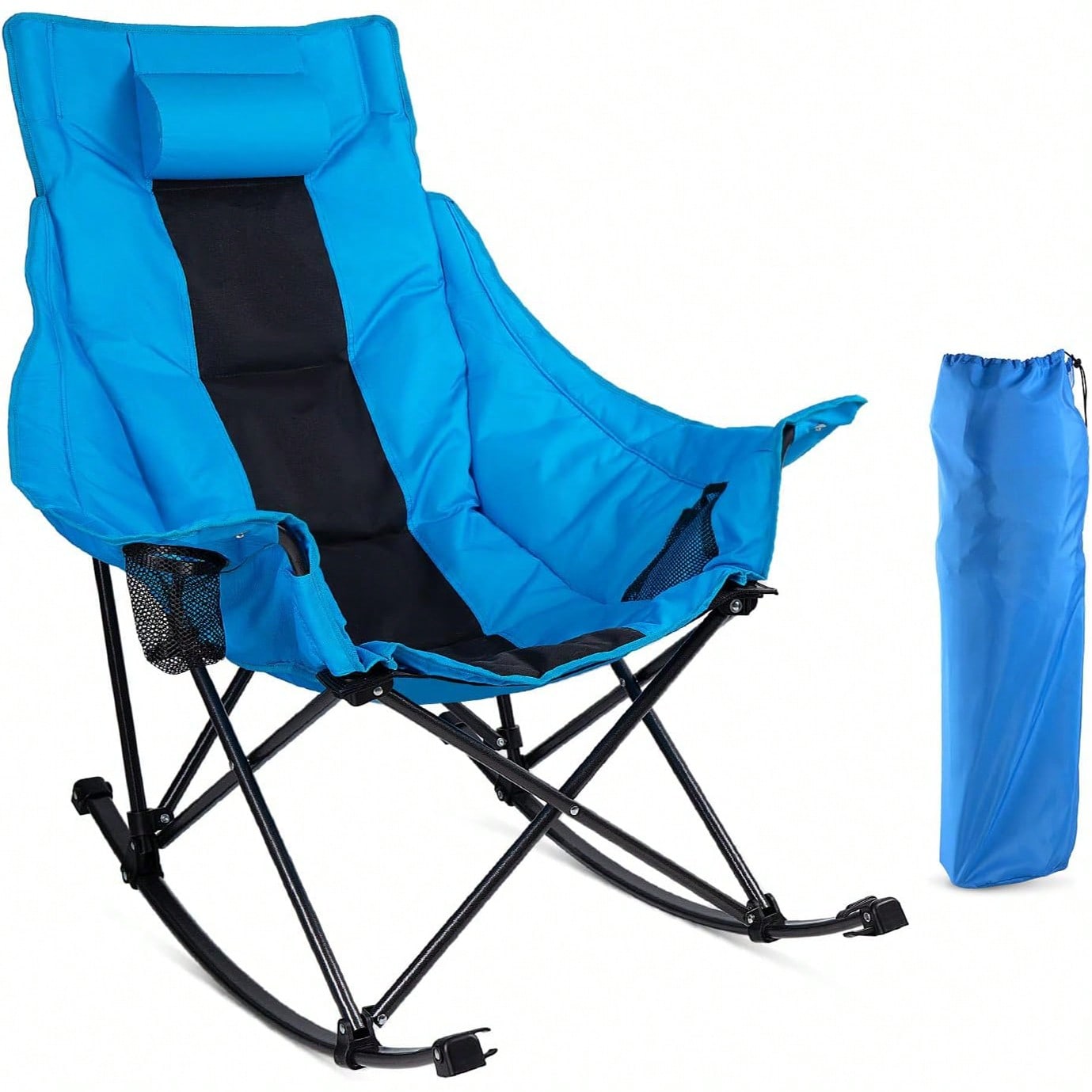 Outdoor Oversized Camping Chair - Cadeira de Camping Dobrável para Adultos