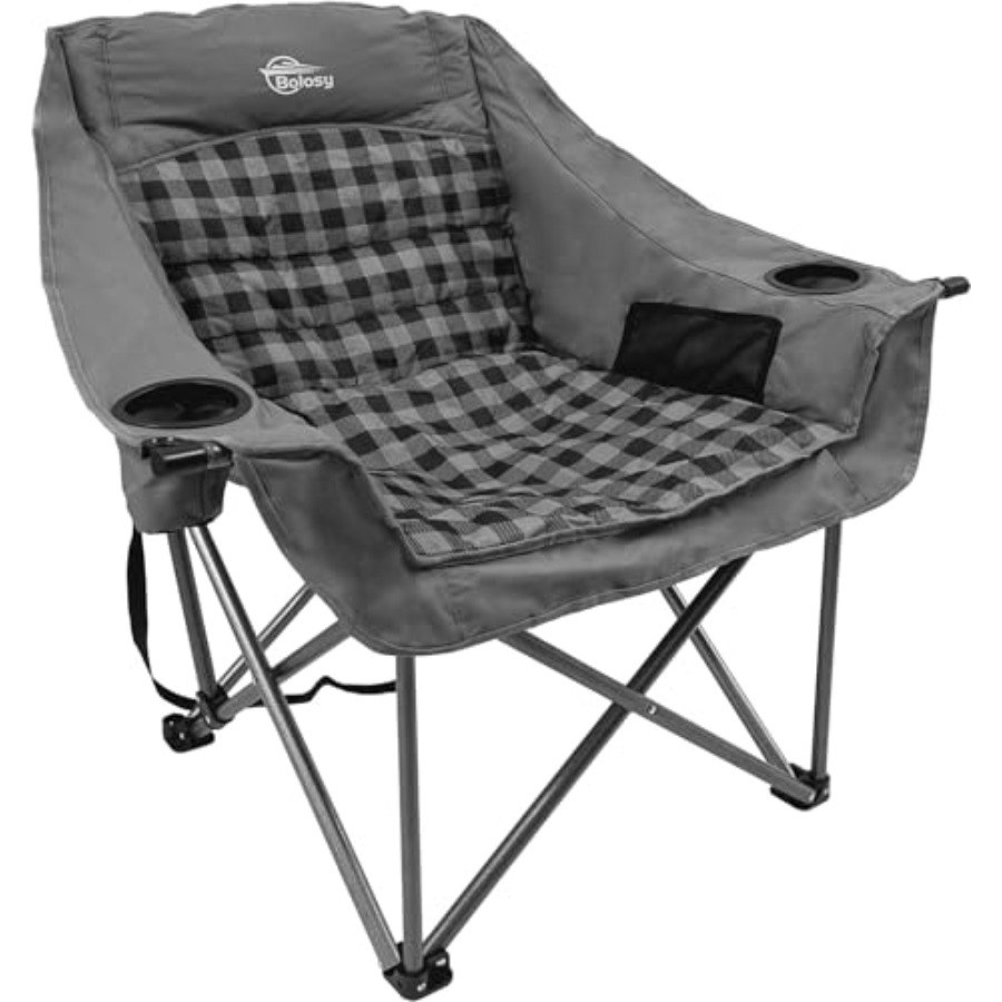 Outdoor Oversized Camping Chair - Cadeiras de camping extragrandes para adultos: