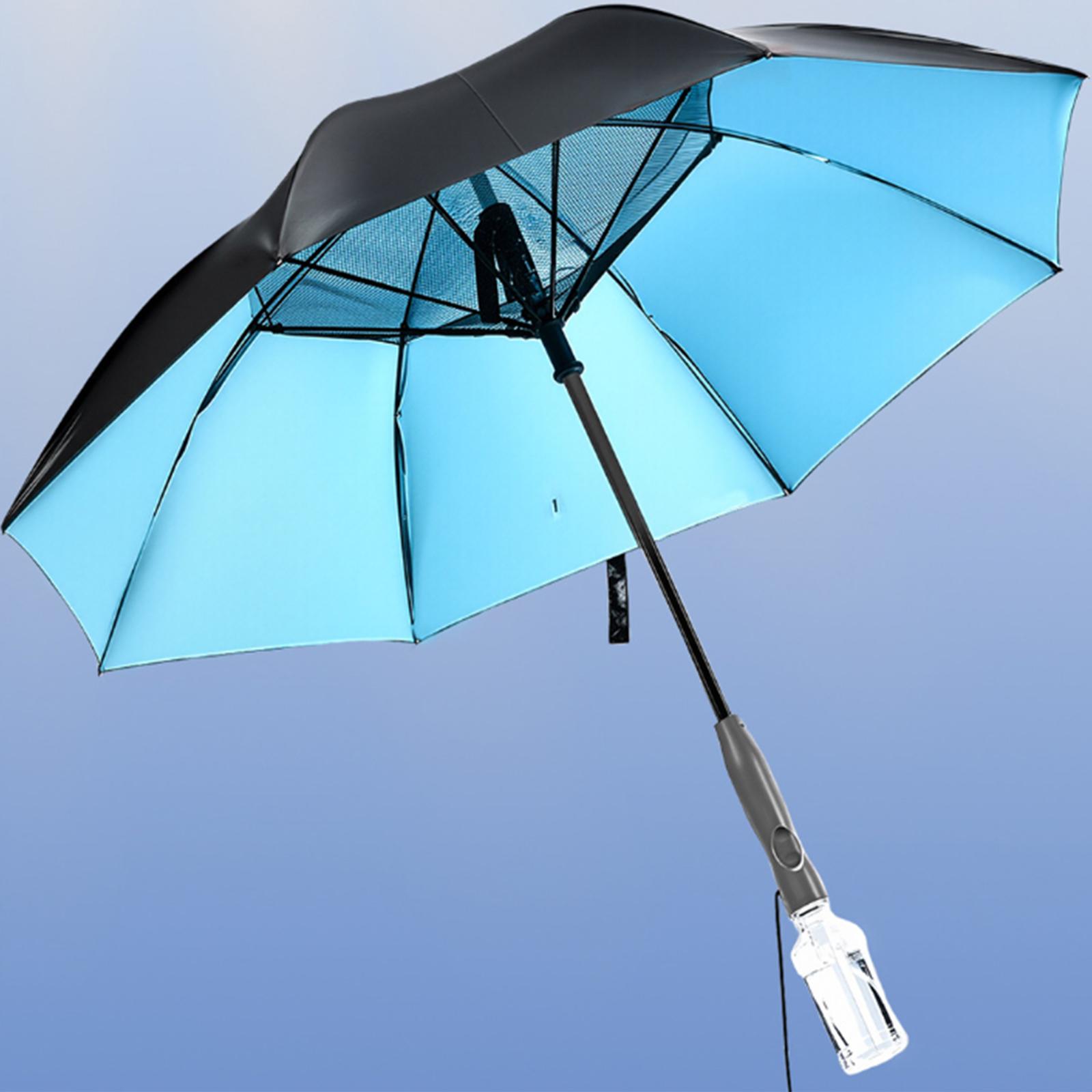 Outdoor Camping Misting Fan - Guarda-chuva com Ventilador e Spray de