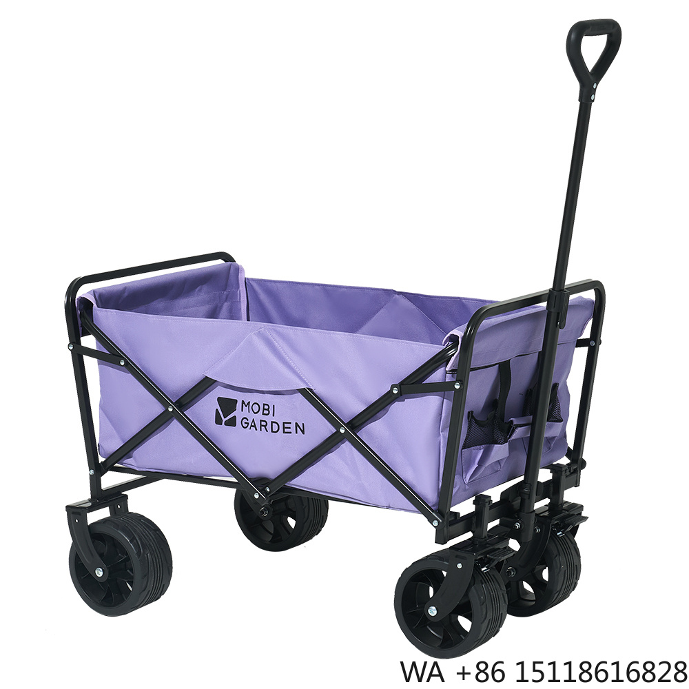 Outdoor Camping Furniture - Carrinho Portátil Dobrável de Quatro Rodas