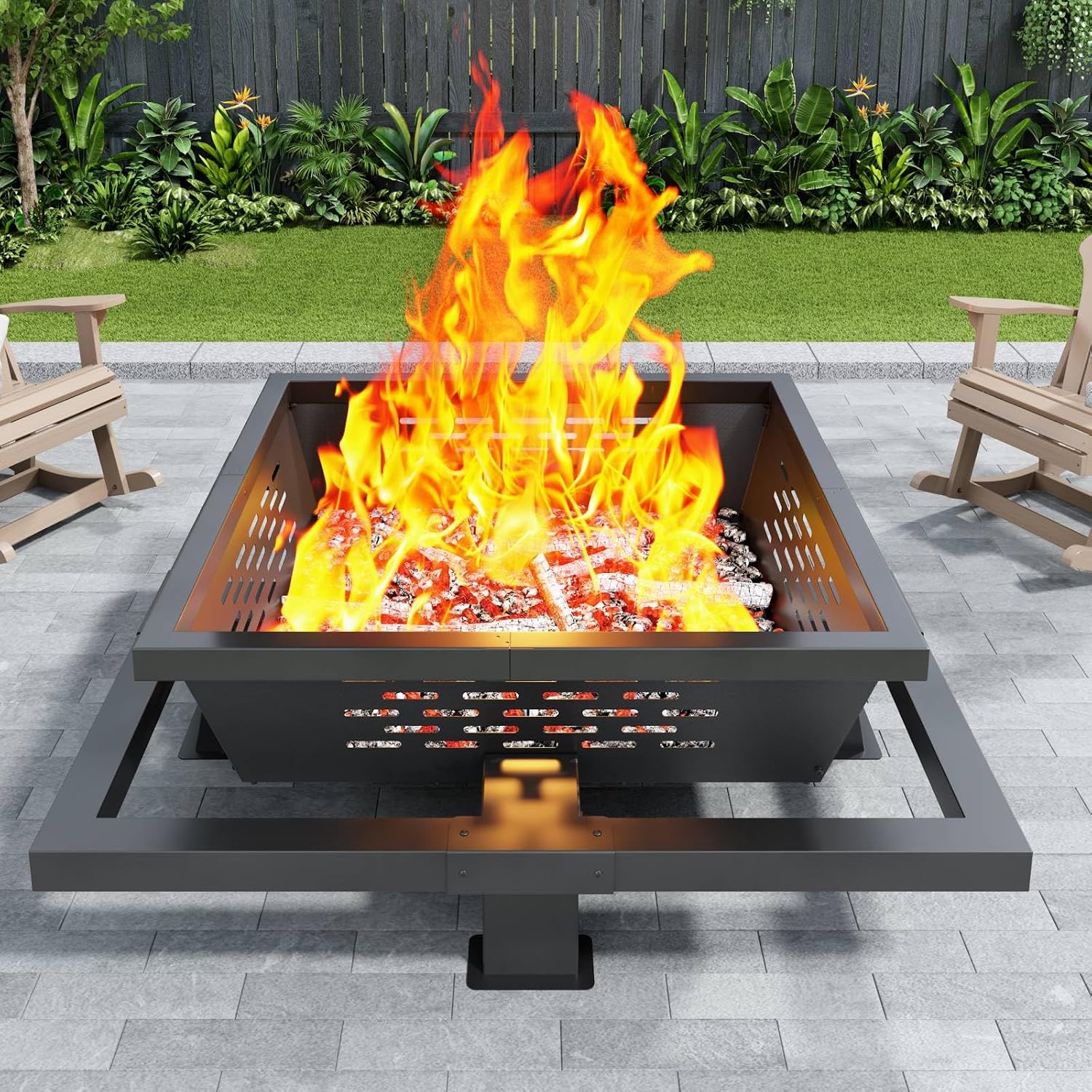 Outdoor Camping Fire Pit - Lareira Externa Grande de 47