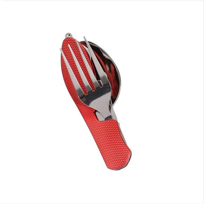 Outdoor Camping Ute - Conjunto de Garfo e Faca Dobrável