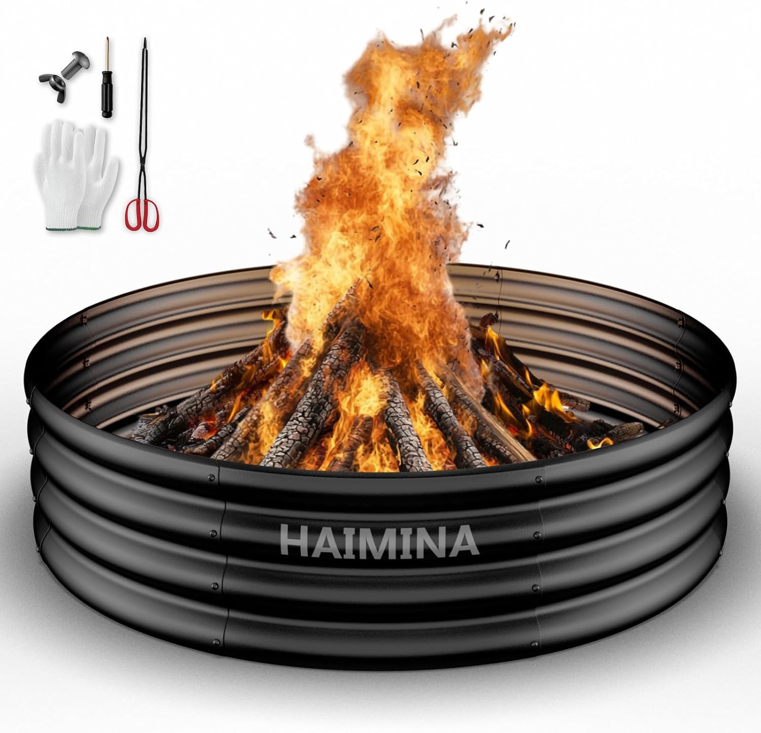 Outdoor Camping Fire Pit - Anel para Fogueira de 36 Polegadas,