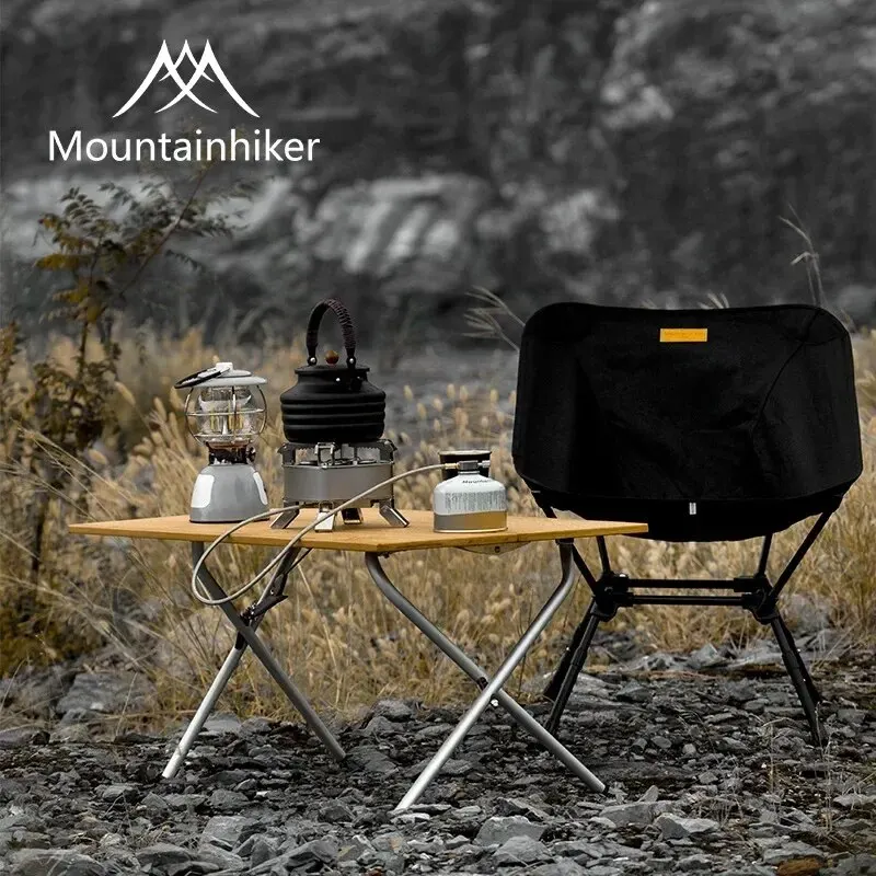 Outdoor Camping Table With Storage - Mesa Dobrável de Bambu MOUNTAINHIKER 2/3