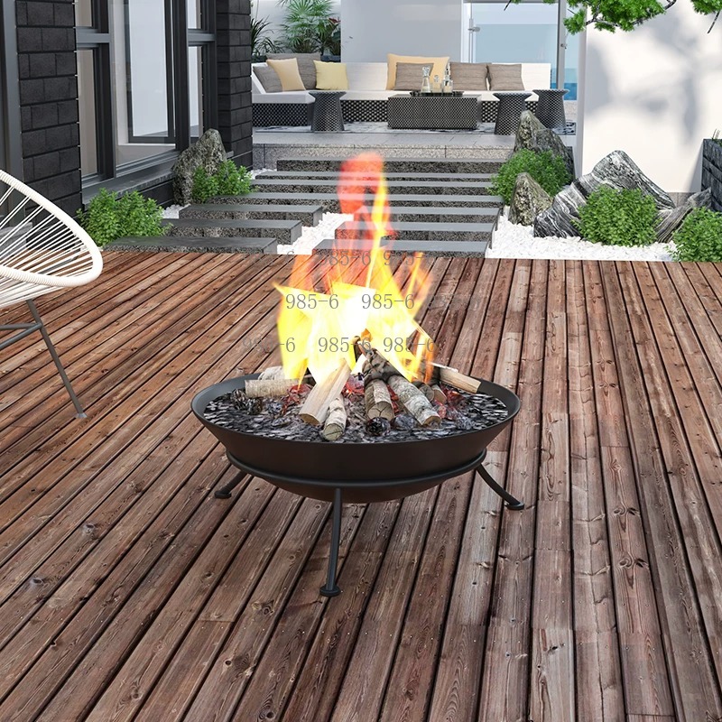 Fogueira moderna de ferro fund - Outdoor Camping Fireplace avaliação e preço