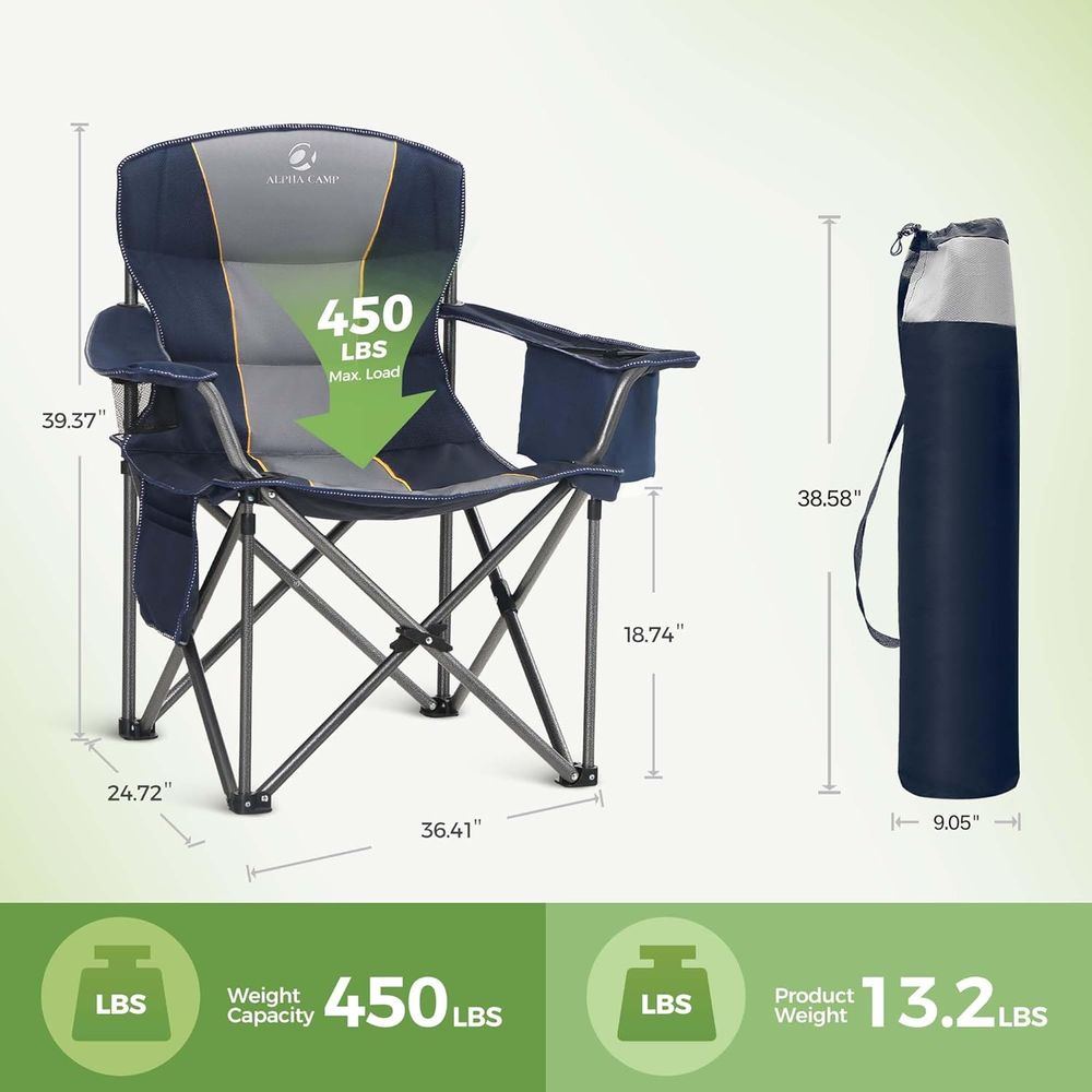 Cadeira de Camping Grande e Re - Outdoor Oversized Camping Chair avaliação e preço