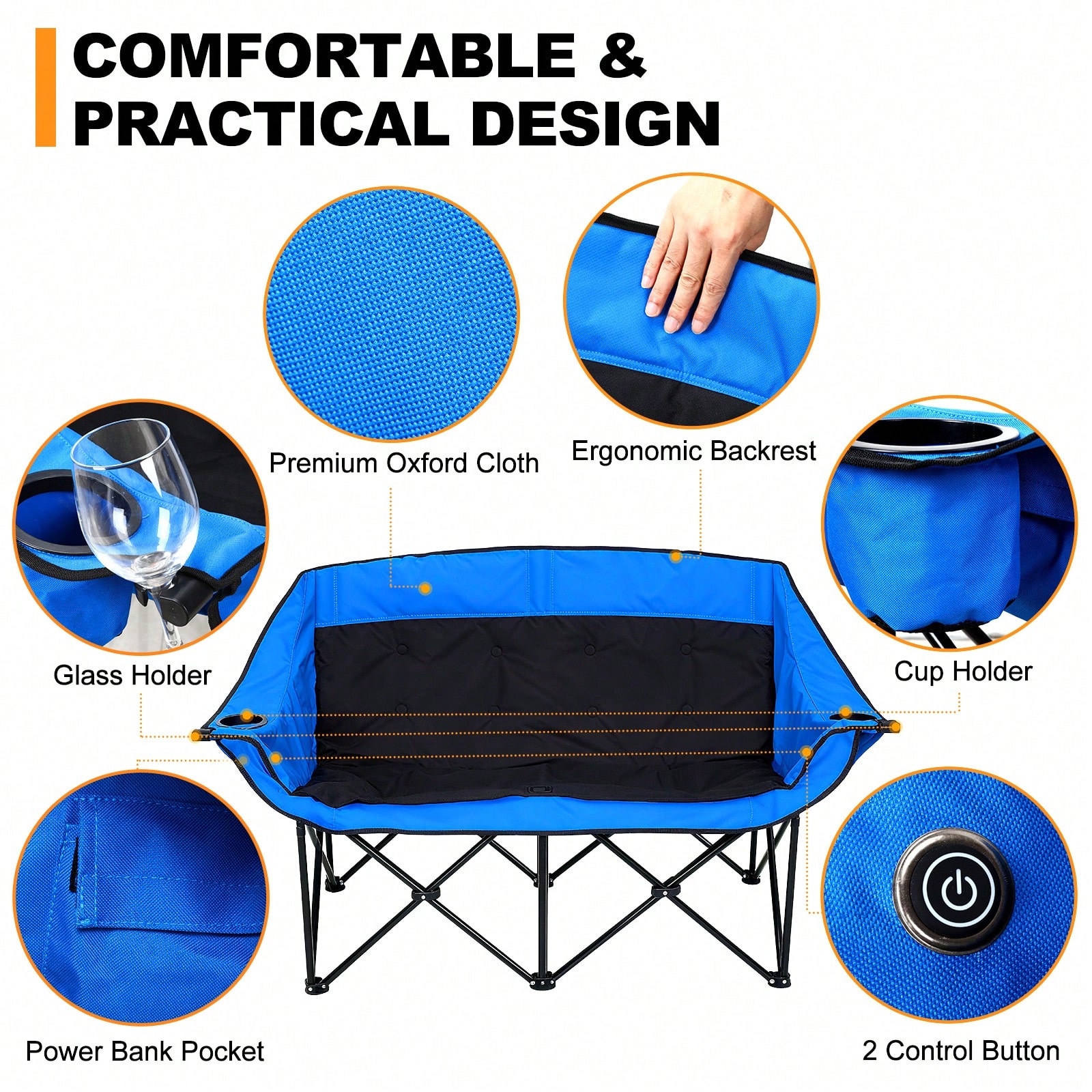 Cadeira de Camping Dupla Aquec - Outdoor Oversized Camping Chair avaliação e preço