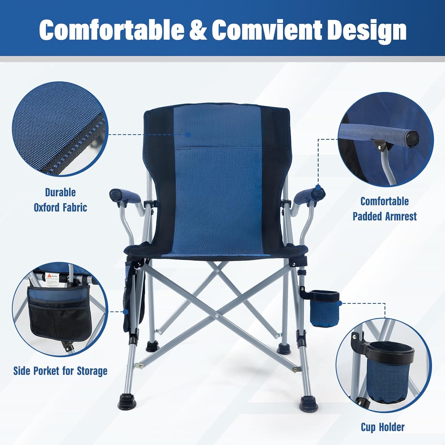 Cadeira de Camping Portátil e  - Folding Chair avaliação e preço