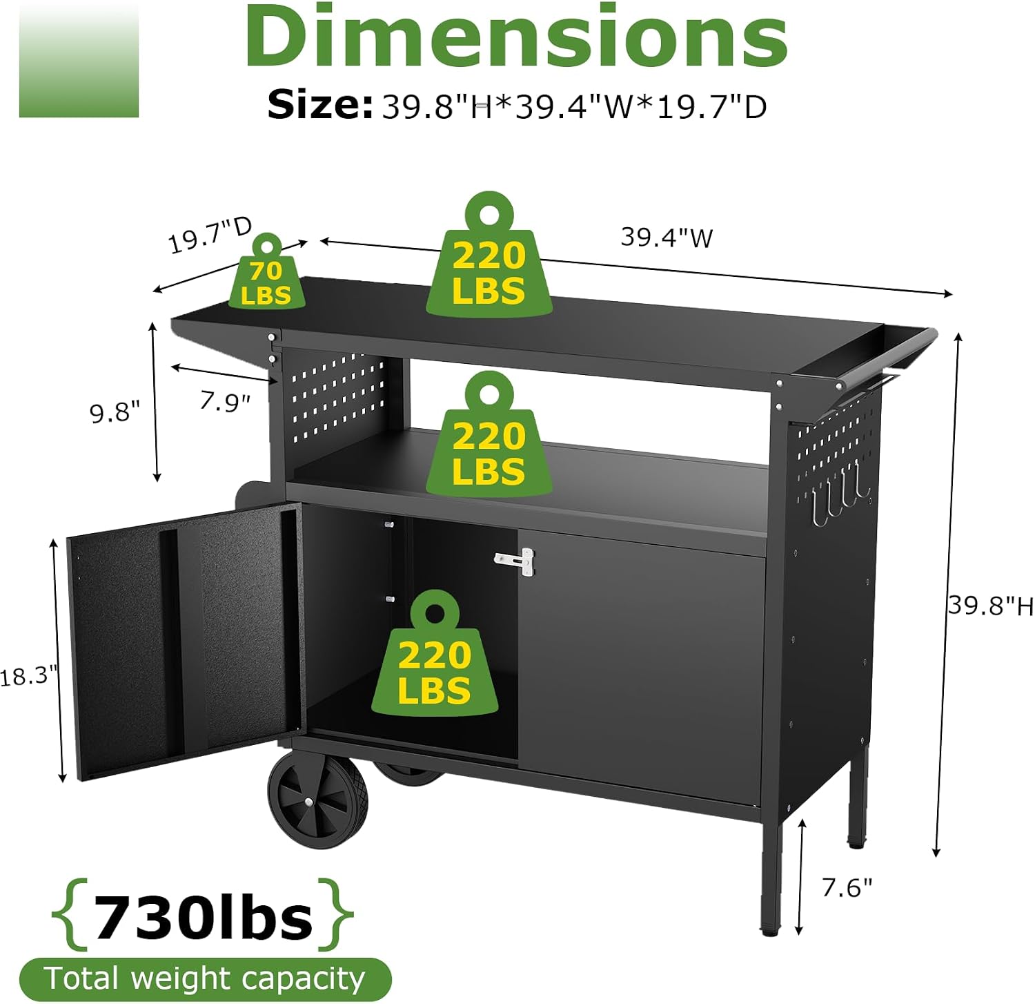 Carrinho de Churrasco para Ext - Outdoor Camping Table With Storage avaliação e preço