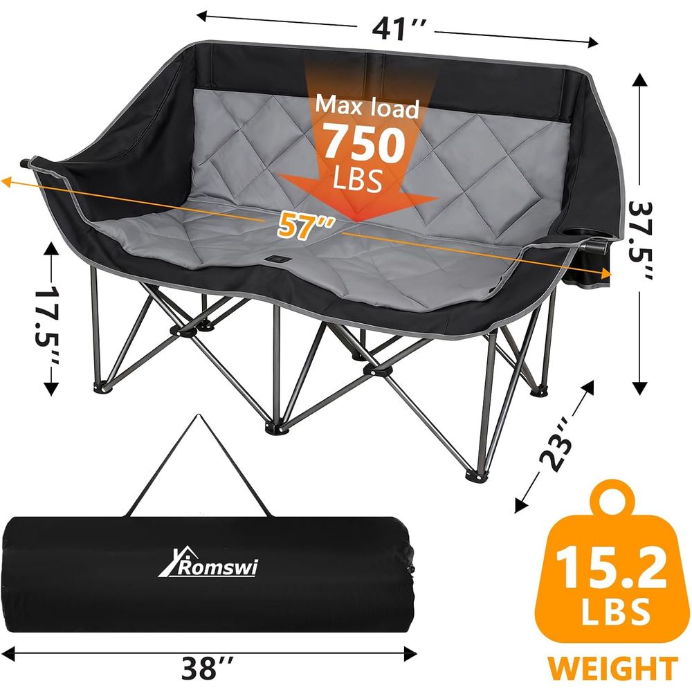 Cadeira de Camping Dupla, Cade - Outdoor Oversized Camping Chair avaliação e preço