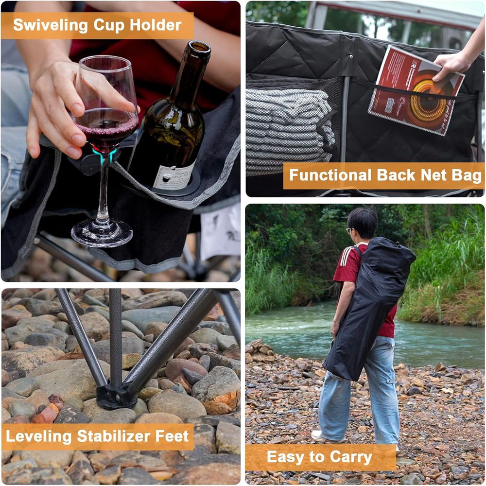 Cadeira de Camping Dupla, Cade - Outdoor Oversized Camping Chair avaliação e preço