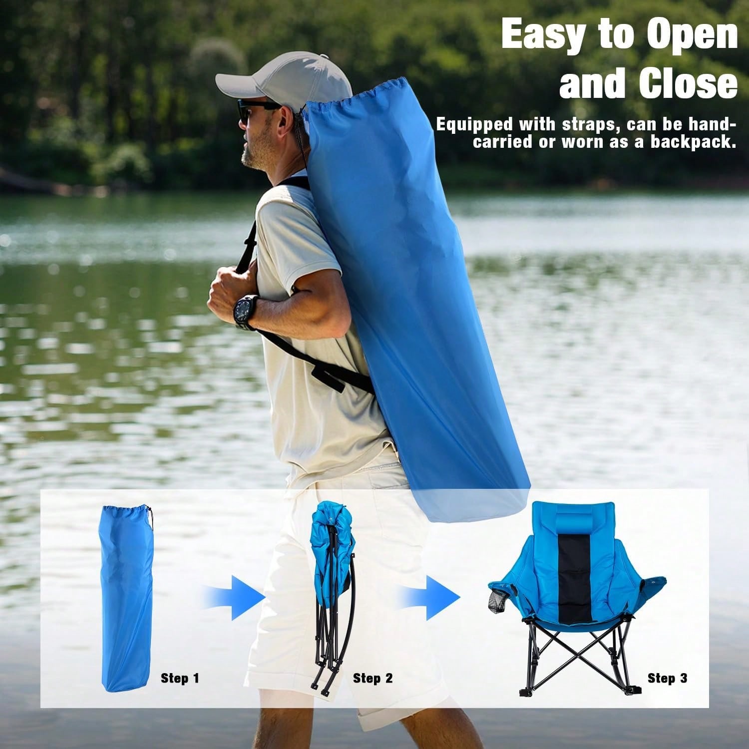 Cadeira de Camping Dobrável pa - Outdoor Oversized Camping Chair avaliação e preço