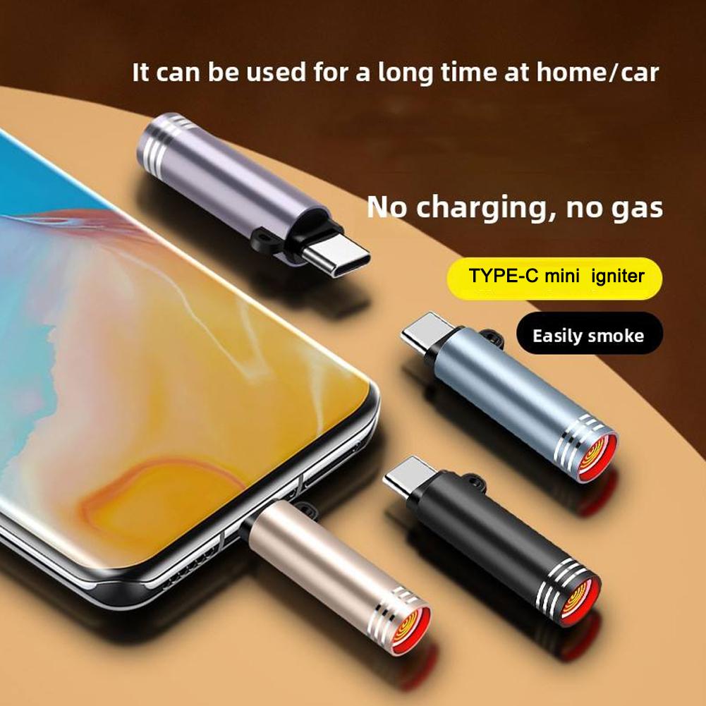 Tipo c mini isqueiro soprar pa - Outdoor Windproof Lighter avaliação e preço