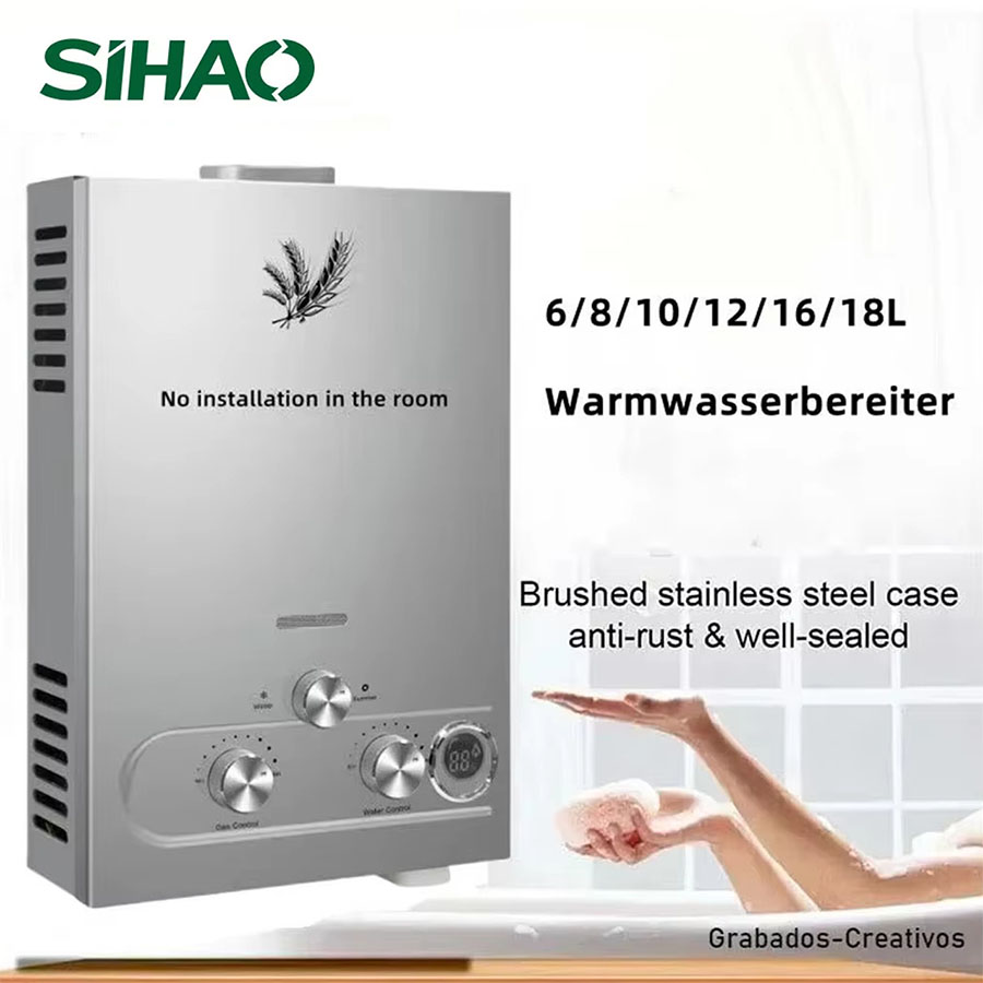 Sihao 12l 16l 18l gpm lpg gás  - Outdoor Camping Water Heater avaliação e preço