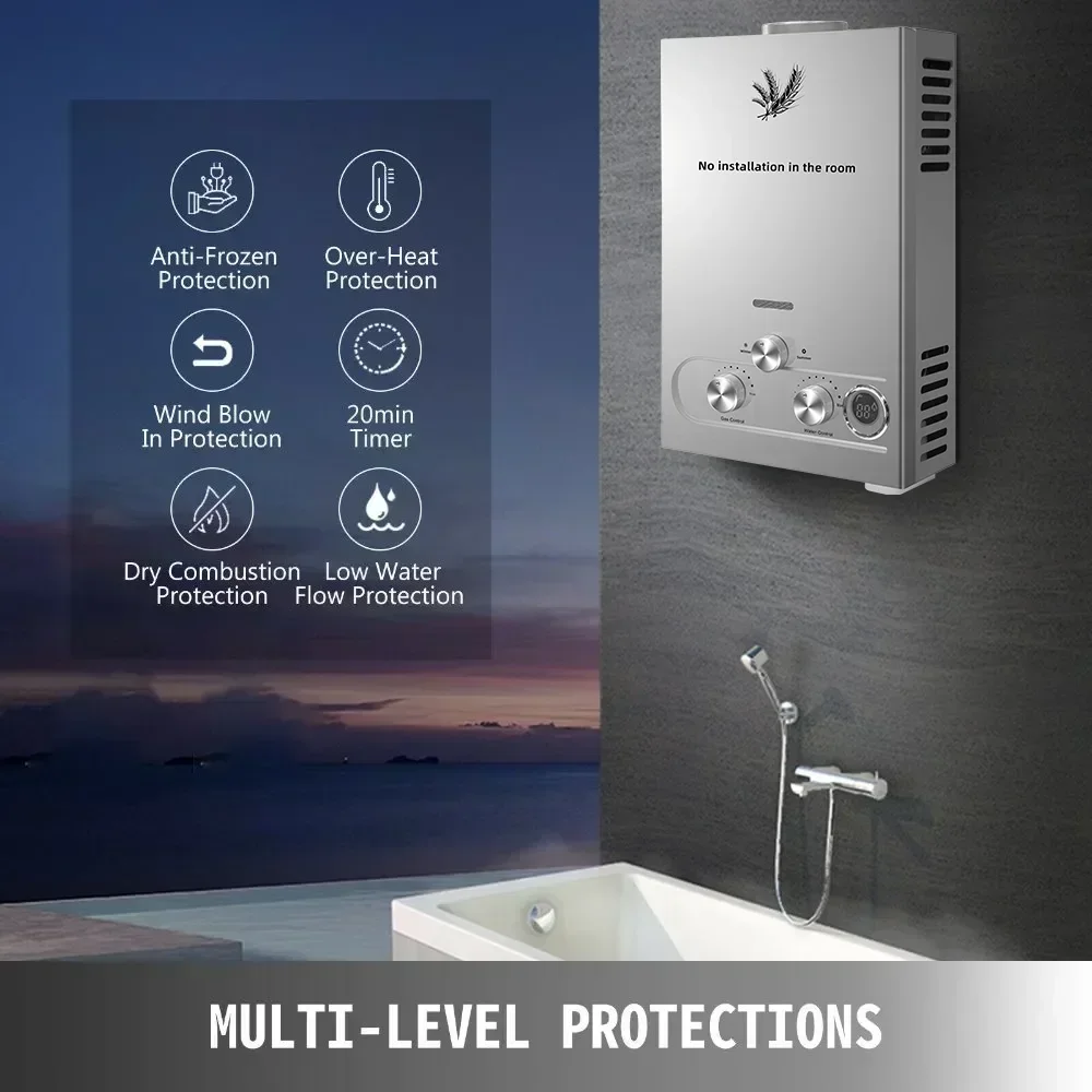 Sihao 12l 16l 18l gpm lpg gás  - Outdoor Camping Water Heater avaliação e preço