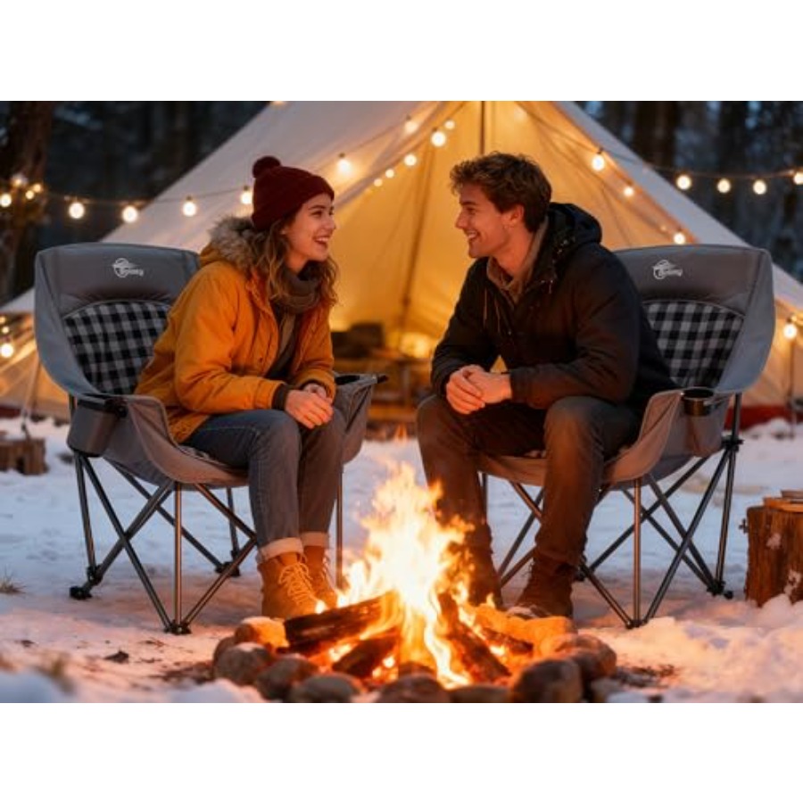 Cadeiras de camping extragrand - Outdoor Oversized Camping Chair avaliação e preço