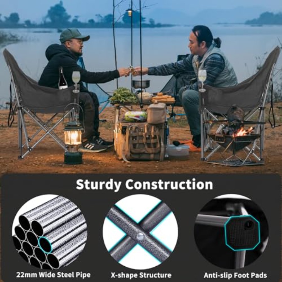 Cadeiras de camping extragrand - Outdoor Oversized Camping Chair avaliação e preço