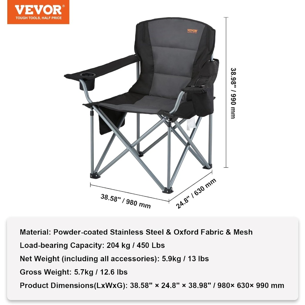 Cadeira de Camping Dobrável Gr - Outdoor Oversized Camping Chair avaliação e preço