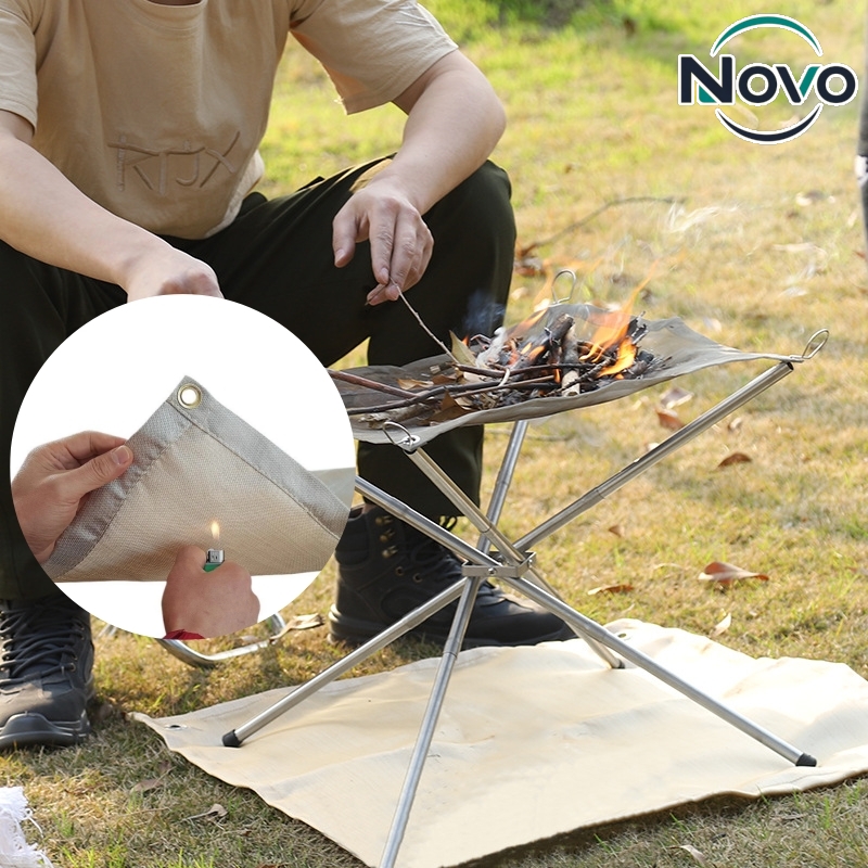 Tapete Protetor de Chão para F - Outdoor Camping Fireplace avaliação e preço
