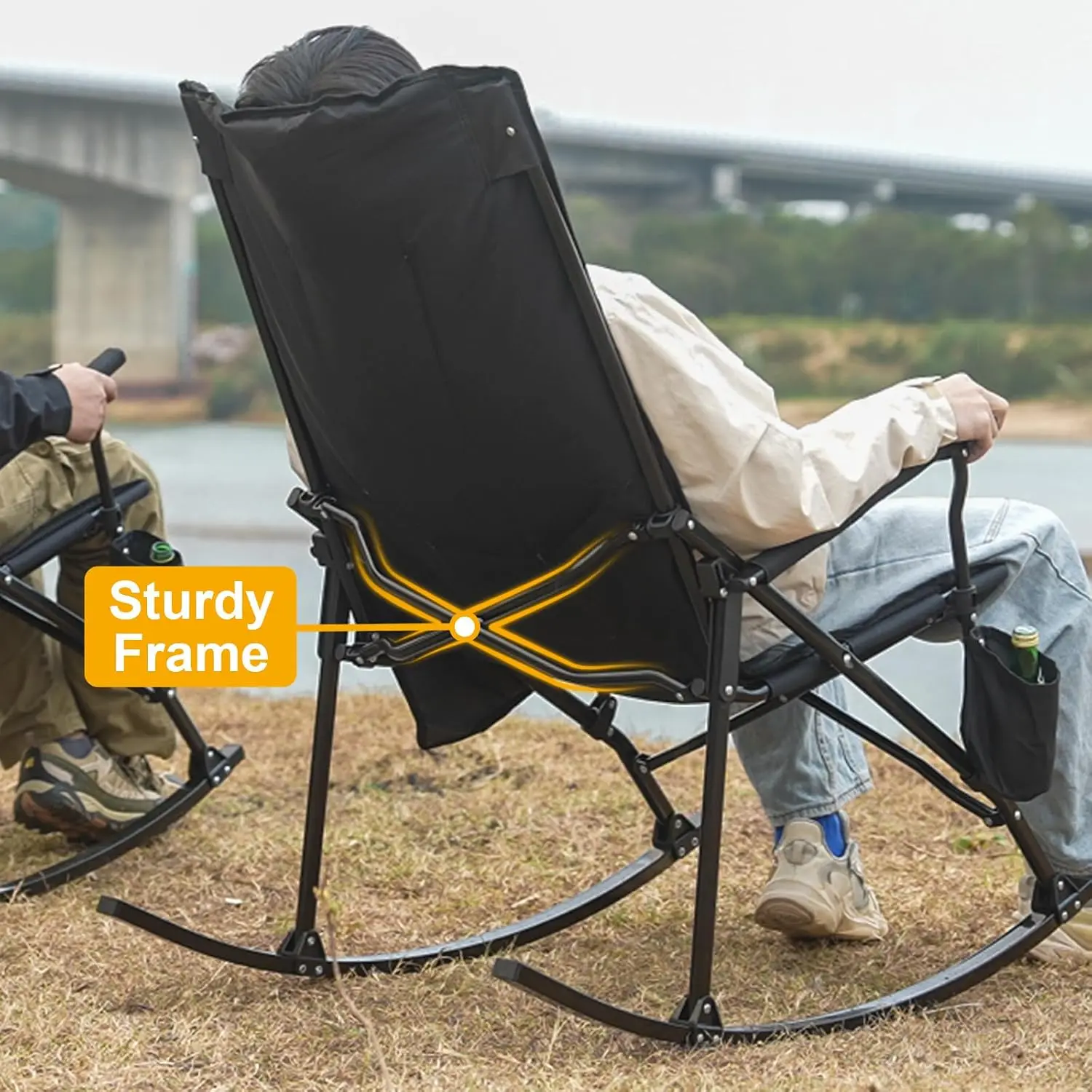 Conjunto de 2 Cadeiras de Bala - Outdoor Oversized Camping Chair avaliação e preço