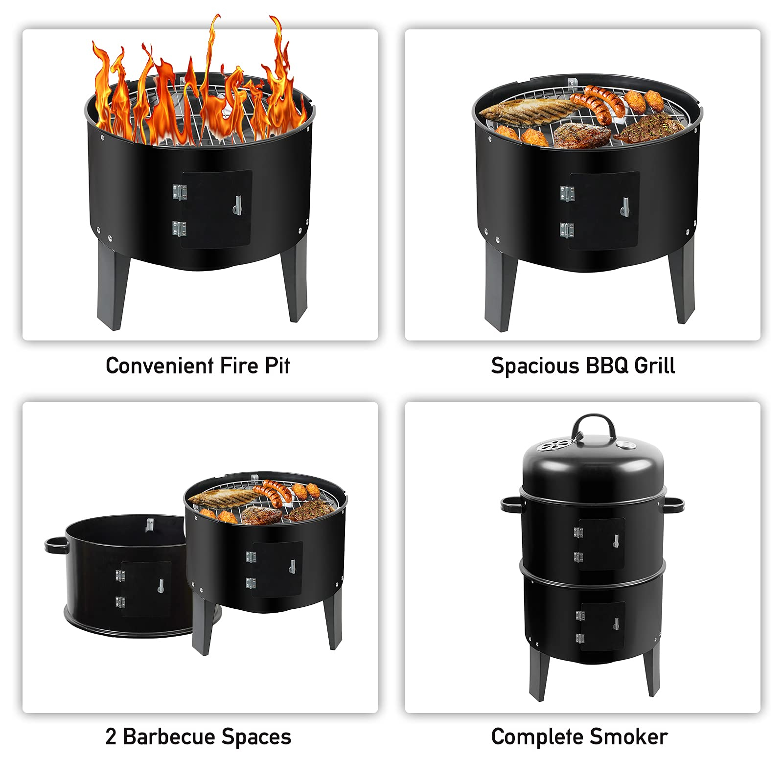 Grelha vertical para churrasco - Outdoor Camping Fire Pit avaliação e preço