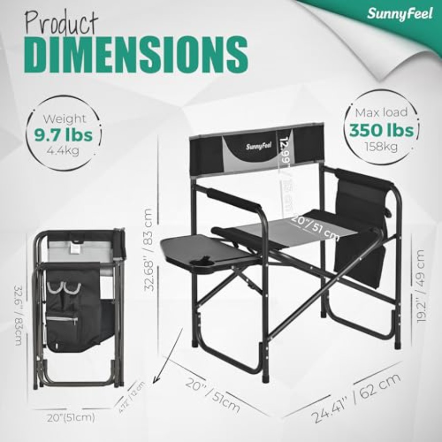 Cadeira de Diretor para Campin - Outdoor Oversized Camping Chair avaliação e preço