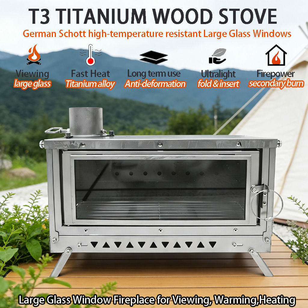 Fogão de Barraca de Titânio DA - Outdoor Camping Fireplace avaliação e preço