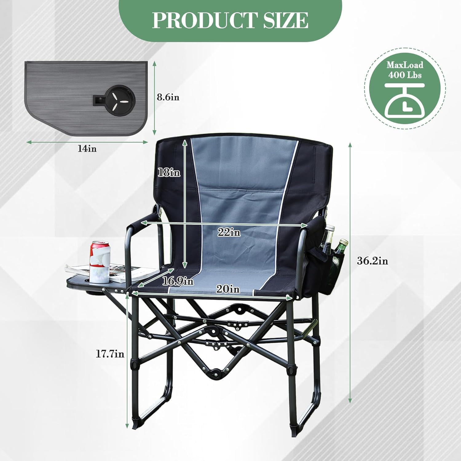 Cadeiras de camping para diret - Outdoor Oversized Camping Chair avaliação e preço