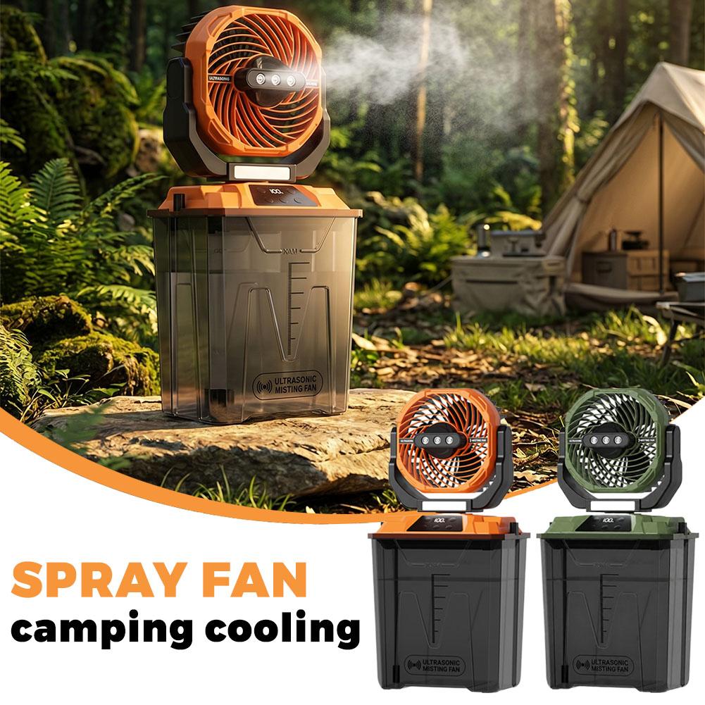 Novo Ventilador Portátil de Re - Outdoor Camping Misting Fan avaliação e preço