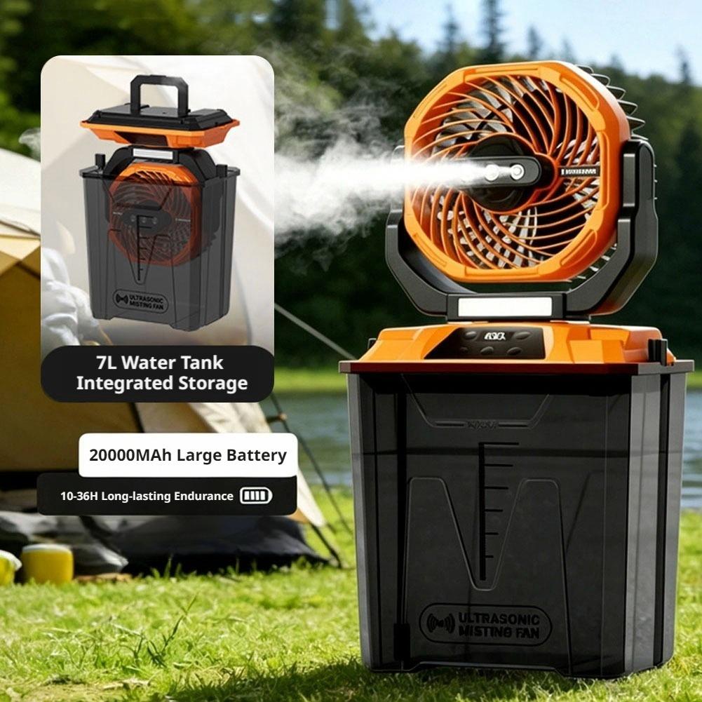 Novo Ventilador Portátil de Re - Outdoor Camping Misting Fan avaliação e preço