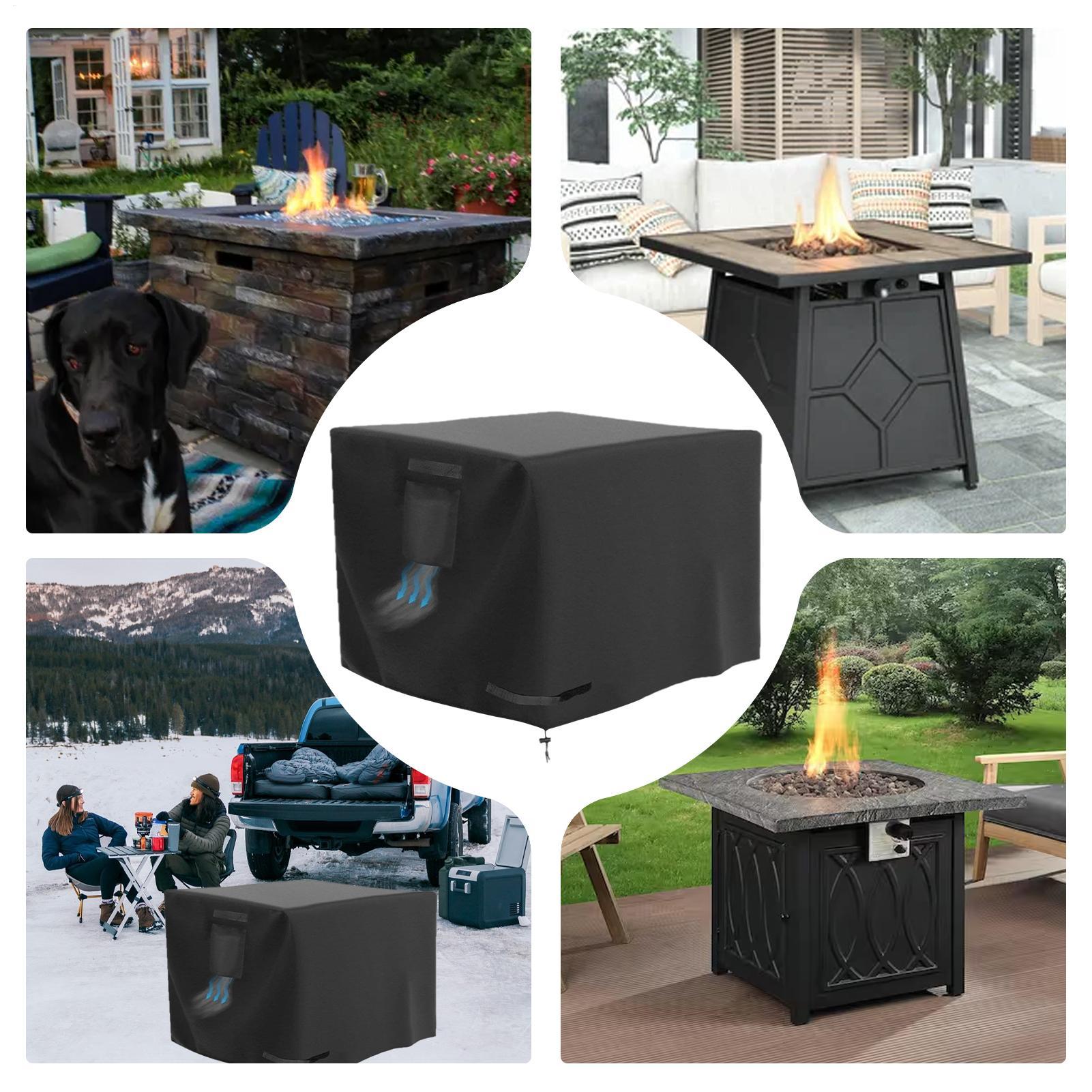 Capa para fogueira quadrada, 3 - Outdoor Camping Fire Pit avaliação e preço