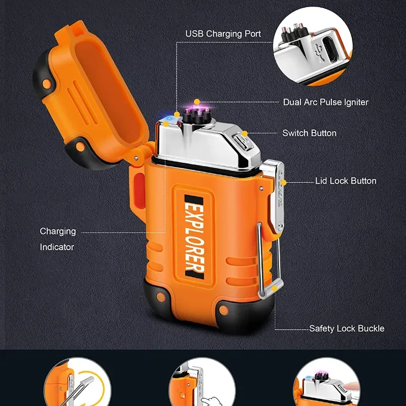 2023 novo à prova dwaterproof  - Outdoor Windproof Lighter avaliação e preço