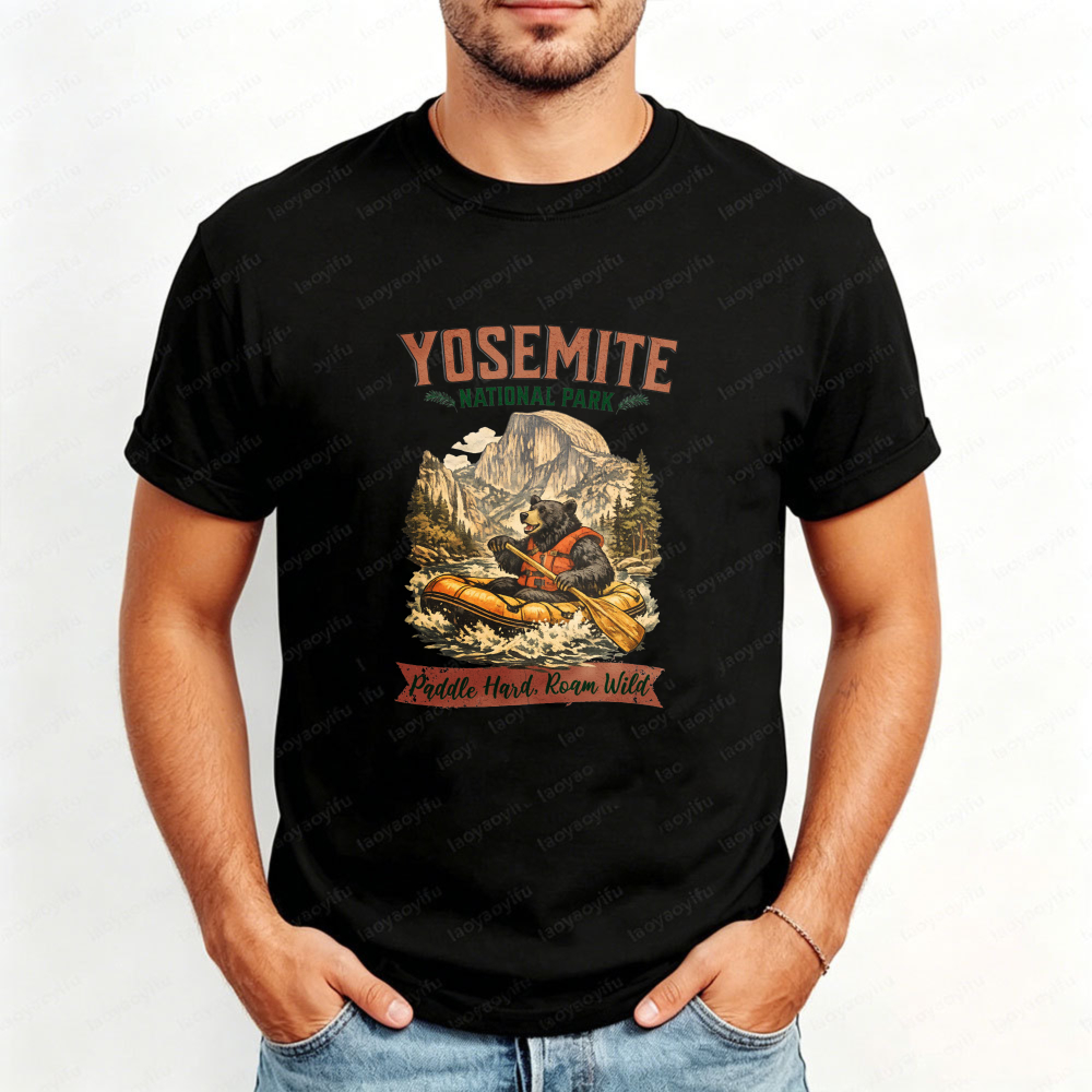 Camiseta gráfica retrô do Parq - Outdoor Camping Yosemite avaliação e preço