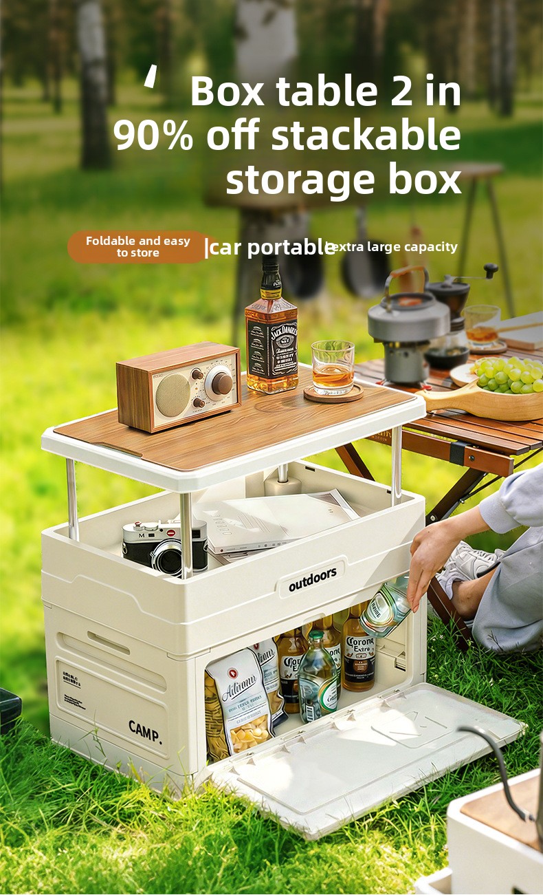 Caixa de Armazenamento Dobráve - Outdoor Camping Table With Storage avaliação e preço