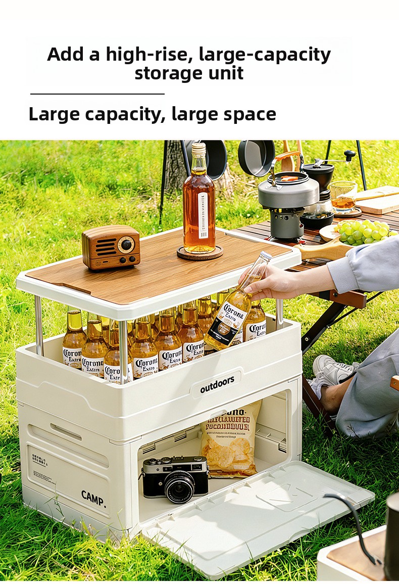 Caixa de Armazenamento Dobráve - Outdoor Camping Table With Storage avaliação e preço