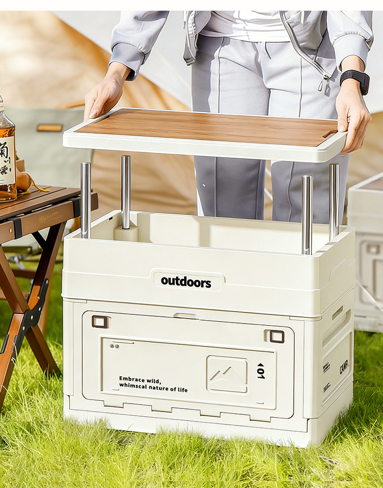 Caixa de Armazenamento Dobráve - Outdoor Camping Table With Storage avaliação e preço