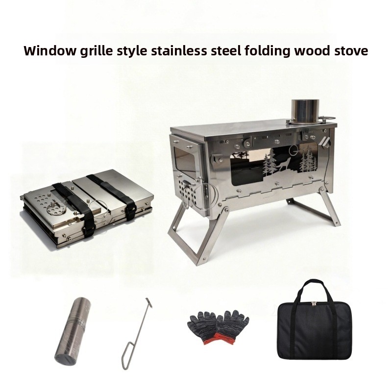 Fogão a Lenha Portátil Dobráve - Outdoor Camping Fire Pit avaliação e preço