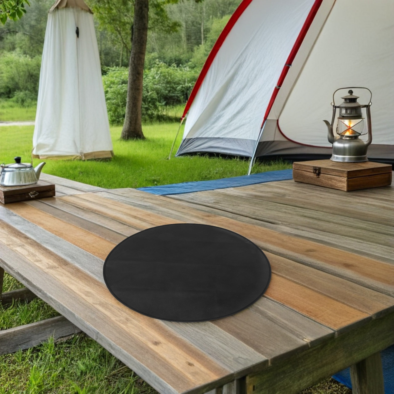 Tapete Redondo à Prova de Fogo - Outdoor Camping Fire Pit avaliação e preço