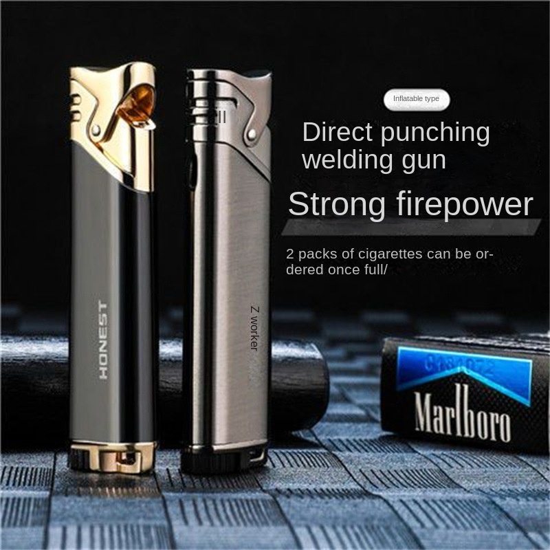 Novo metal ultra fino jato fin - Outdoor Windproof Lighter avaliação e preço