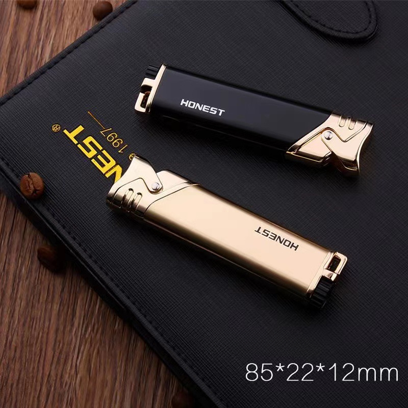 Novo metal ultra fino jato fin - Outdoor Windproof Lighter avaliação e preço