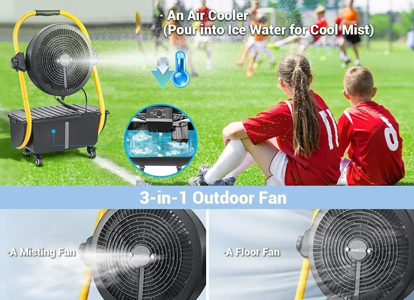 Ventilador de Resfriamento com - Outdoor Camping Misting Fan avaliação e preço