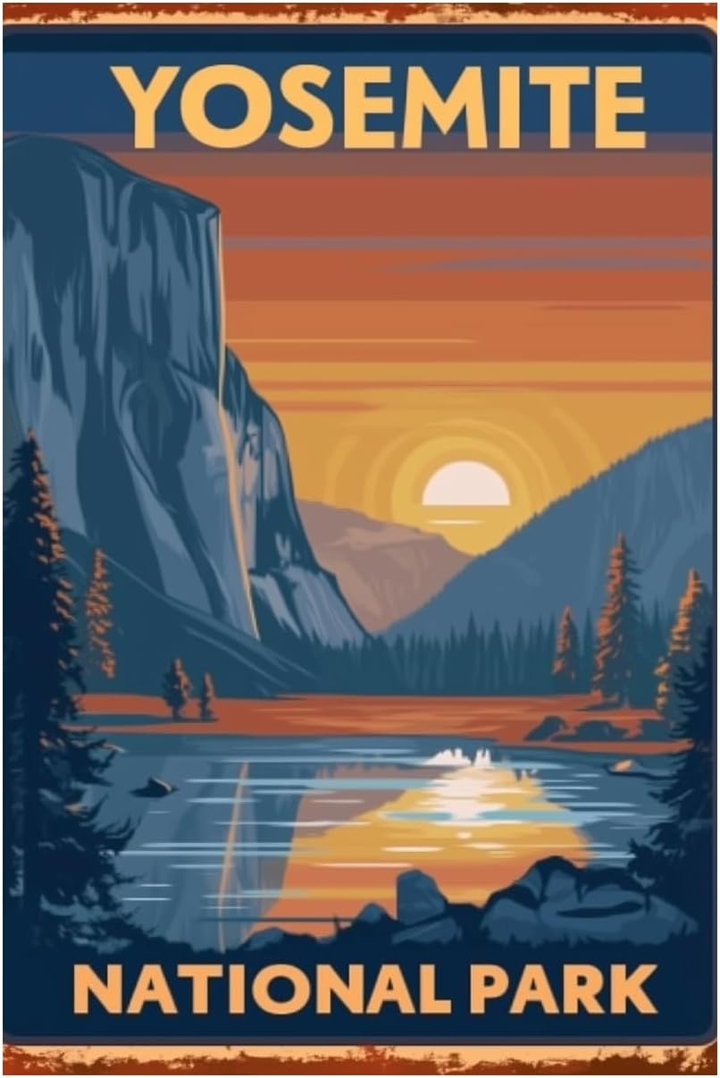 Placa de metal para caminhadas - Outdoor Camping Yosemite avaliação e preço