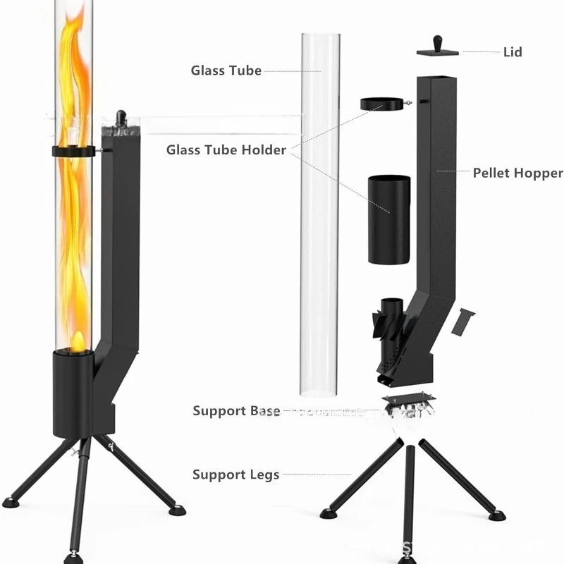 Fogão Vertical a Lenha - Queim - Outdoor Camping Fireplace avaliação e preço